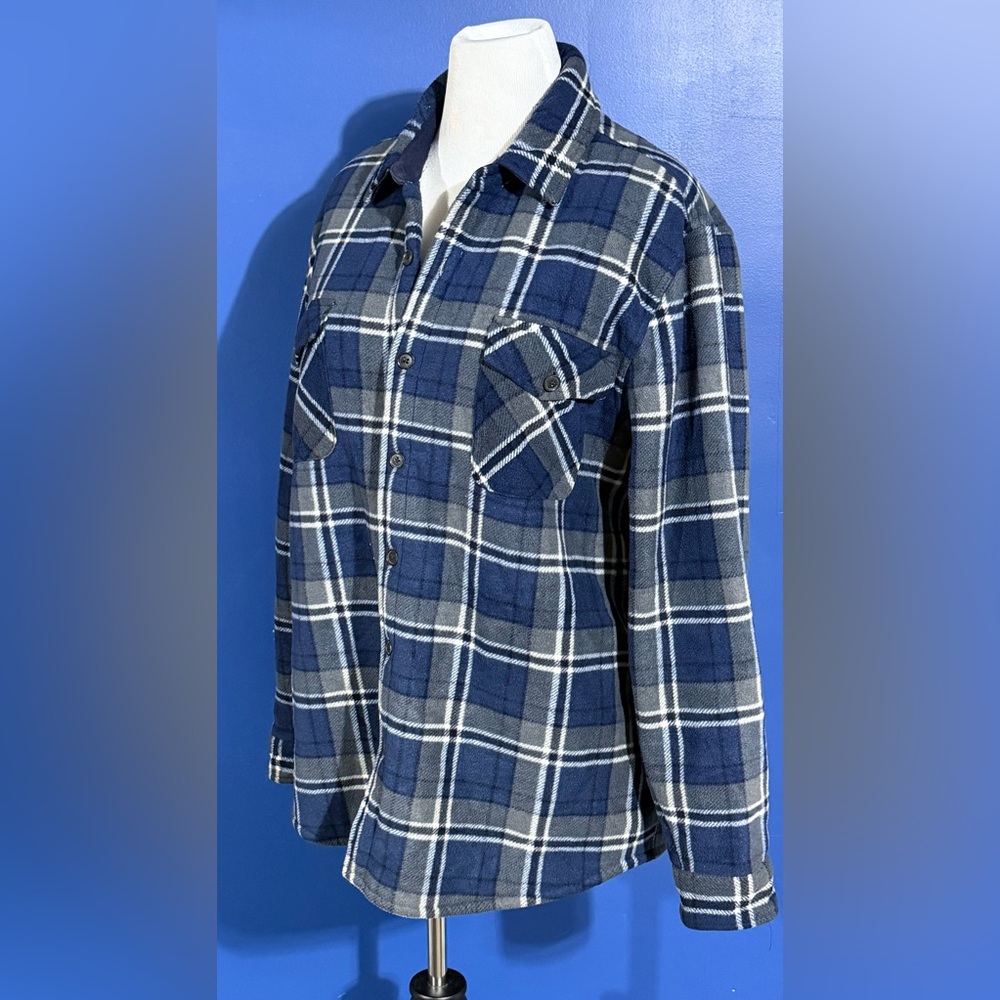 Blue Plaid Men's Jacket Freedom Foundry Size-XL